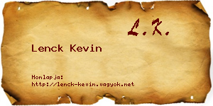 Lenck Kevin névjegykártya